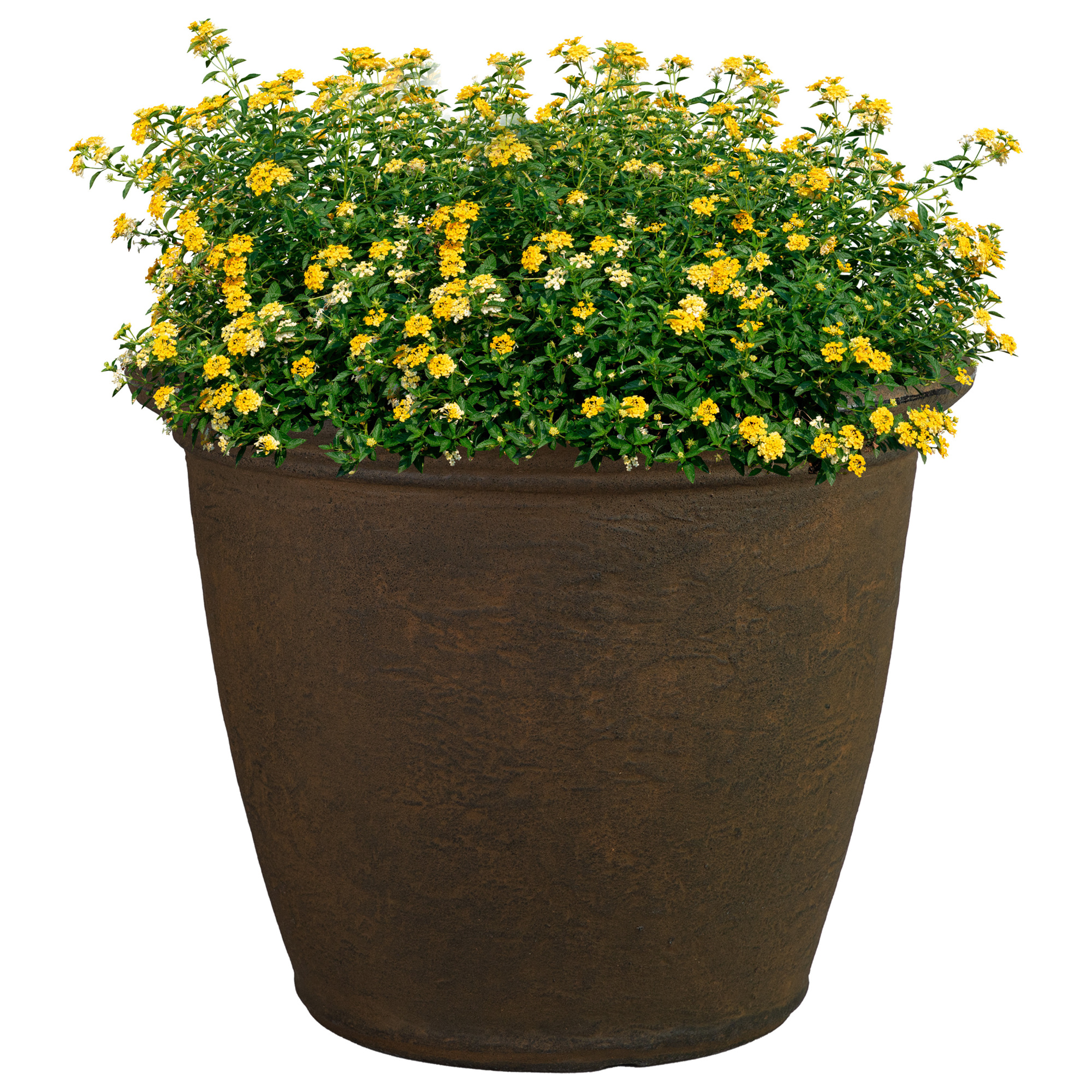 Sunnydaze Weather-Resistant Outdoor Flower Pot Planter — 20in., Double-Walled, Rust Finish, Model# DG-148